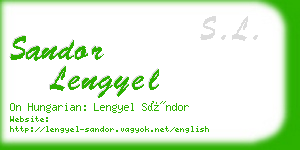 sandor lengyel business card